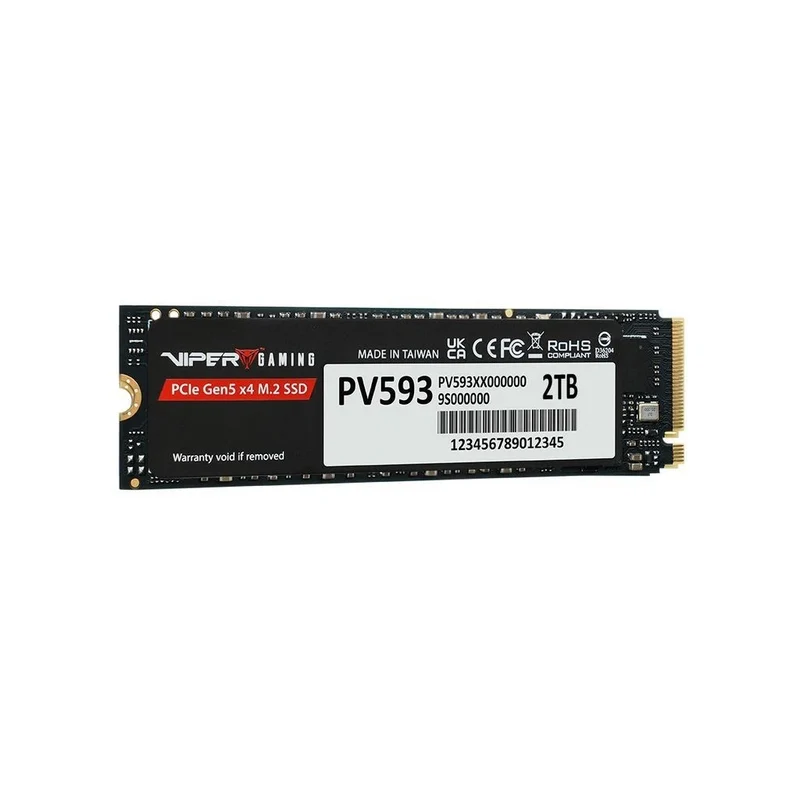 Patriot Viper Gaming PV563 2TB PCIe Gen5 x4 M.2 2280 14000MB/s Read & 11000MB/s Write External SSD (PV563P2TBM28H)
