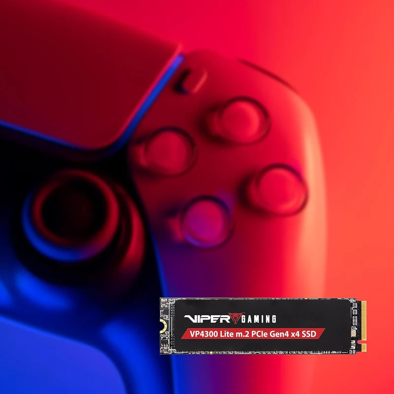 Patriot Viper Gaming VP4300 Lite 1TB PCIe Gen4 x4 M.2 2280 7400MB/s Read & 6400MB/s Write External SSD (VP4300L1TBM28H)