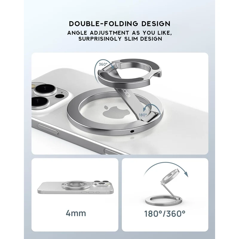 SODI ST04 Double Side Magnetic Ring (Black, Silver)
