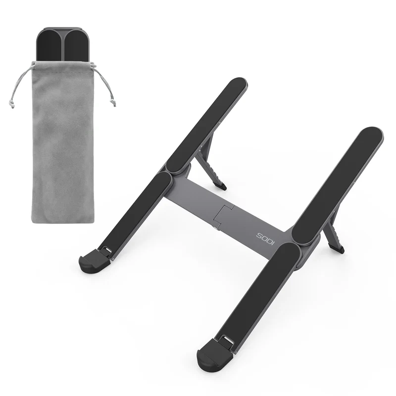 SODI 314 Ultra Compact Foldable Portable Laptop Stand (Grey, Silver)