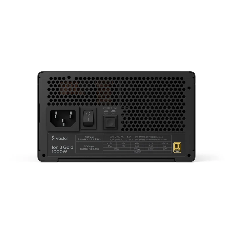 Fractal Design Ion 3 Gold 1000W Fully Modular Power Supply (Black, White)