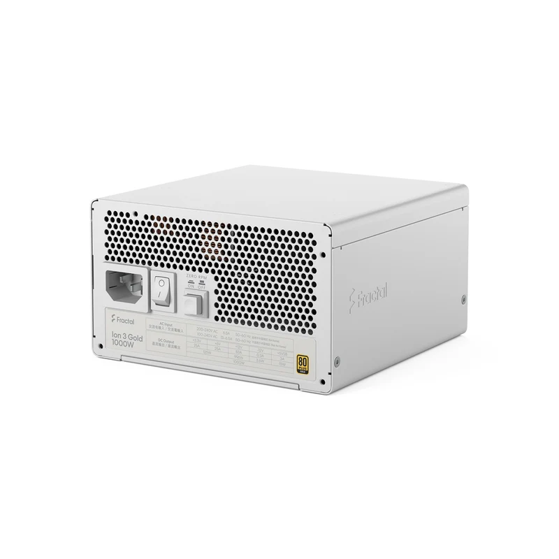 Fractal Design Ion 3 Gold 1000W Fully Modular Power Supply (Black, White)