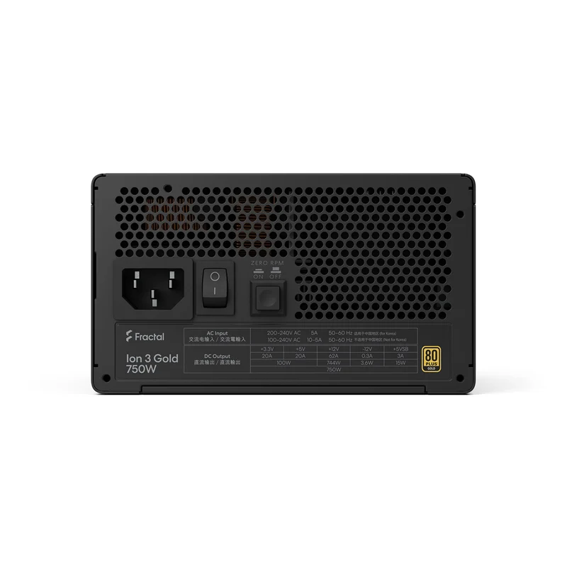 Fractal Design Ion 3 Gold 750W Fully Modular Power Supply (Black) (FD-P-IA3G-750)