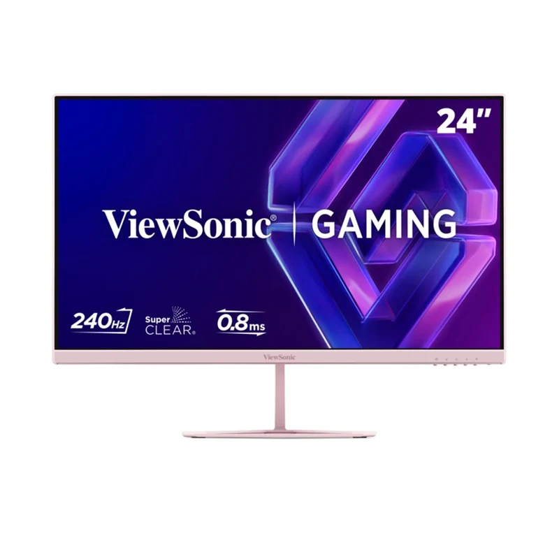 ViewSonic VX24G30-PK 24" FHD (1920x1080) 240Hz 0.08ms MPRT IPS Gaming Monitor with Tilt Adjustment (Pink)