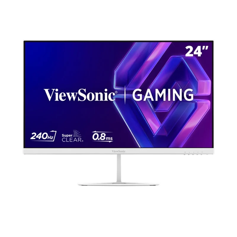 ViewSonic VX24G30-W 24" FHD (1920x1080) 240Hz 0.08ms MPRT IPS Gaming Monitor with Tilt Adjustment (White)