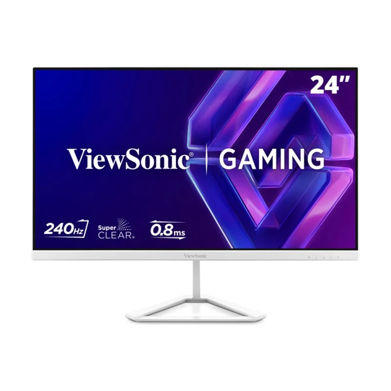 ViewSonic VX24G30-W 24" FHD (1920x1080) 240Hz 0.08ms MPRT IPS Gaming Monitor with Tilt Adjustment (White)