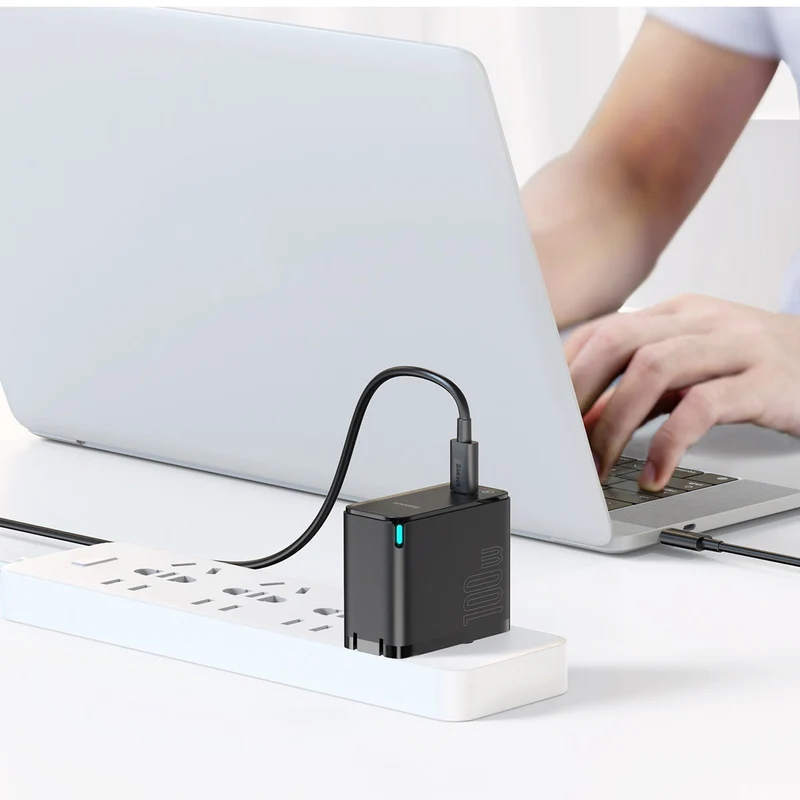 Baseus GaN2 Fast Charger 1C 100W US Set (Black) (TZCCGAN-Z01)