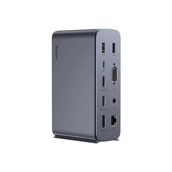 Baseus UnionJoy Pro 17-Port Quadruple-Display Multifunctional Hub Docking Station (Grey) (WKSP090013)