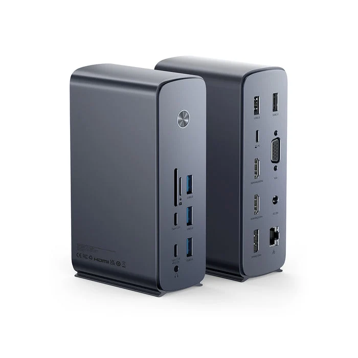Baseus UnionJoy Pro 17-Port Quadruple-Display Multifunctional Hub Docking Station (Grey) (WKSP090013)