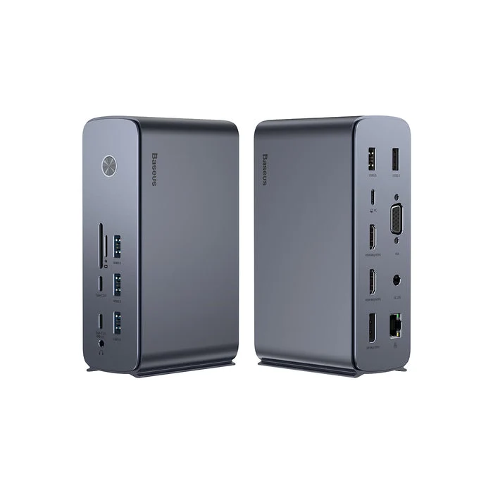 Baseus UnionJoy Pro 17-Port Quadruple-Display Multifunctional Hub Docking Station (Grey) (WKSP090013)