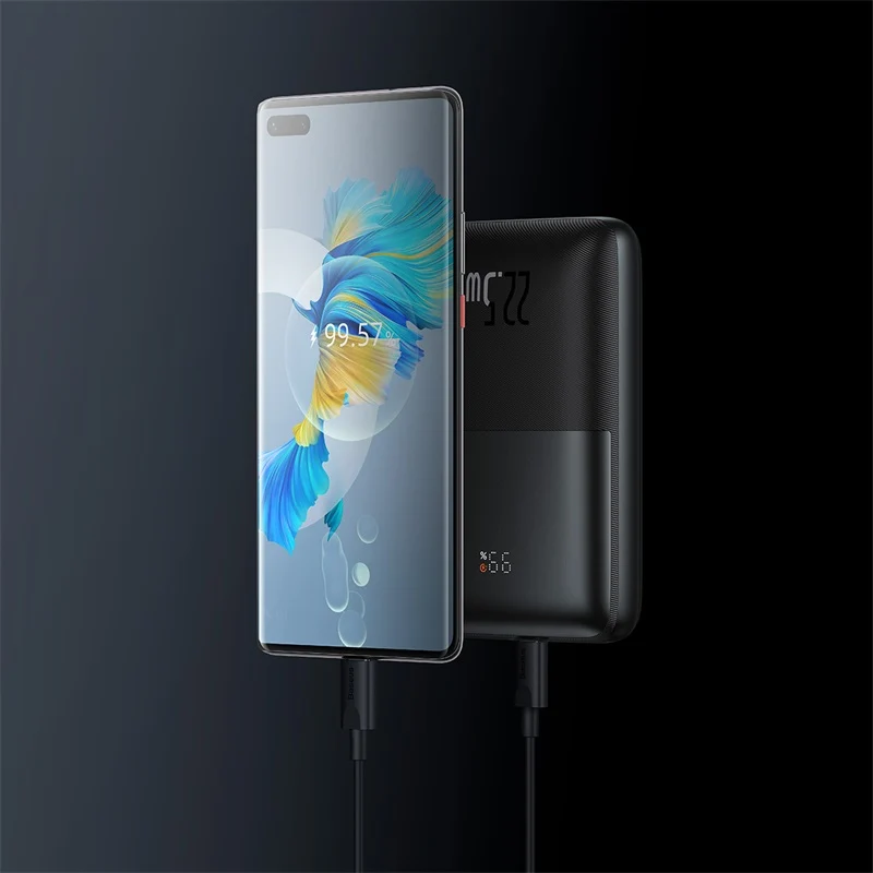 Baseus Bipow Pro Digital Display Fast Charge Power Bank 20000mAh 22.5W (Black) (PPBD040301)