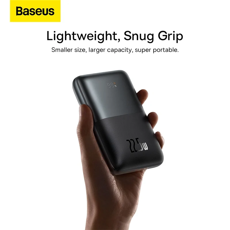 Baseus Bipow Pro Digital Display Fast Charge Power Bank 20000mAh 22.5W (Black) (PPBD040301)