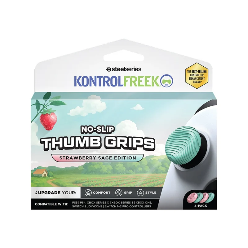 SteelSeries Kontrolfreek No-Slip Thumb Grips Strawberry Sage Edition for Nintendo Switch 2 / Nintendo Switch (1012-SW2)