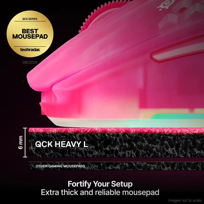 SteelSeries QCK Heavy Extra Thick Cloth Mousepad L (Magenta, White)