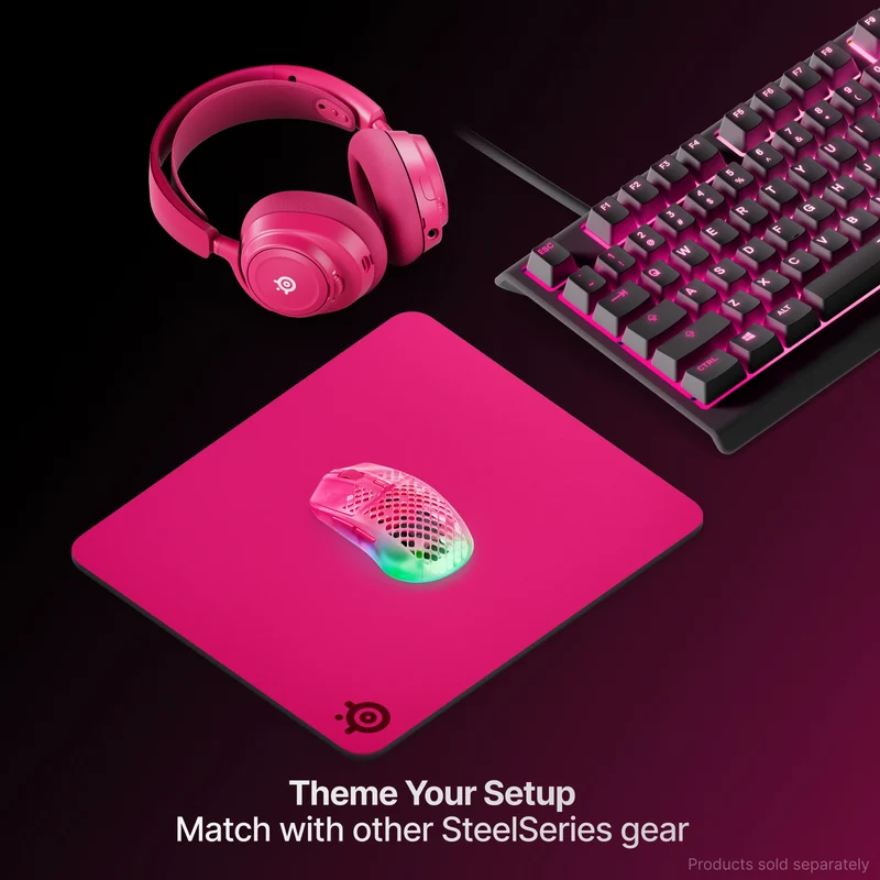 SteelSeries QCK Heavy Extra Thick Cloth Mousepad L (Magenta, White)