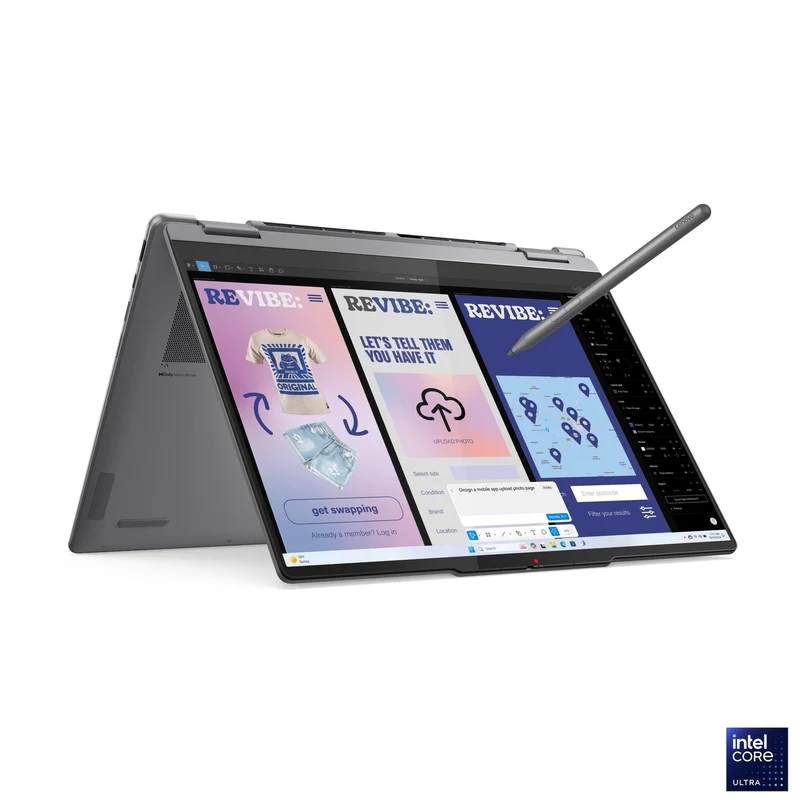 Lenovo Yoga 7 2-in-1 14ILL10 83JQ00DKPH Laptop (Luna Grey) | 14" 2.8K WQXGA+ (2880x1800) OLED 120Hz | Core Ultra 7 258V | 32GB RAM | 1TB SSD | Intel Arc Graphics 140V | Win11 Home | MS Office Home 2024 + MS 365 Basic + Yoga Pen+Yoga Slim Mouse+Yoga Sleeve