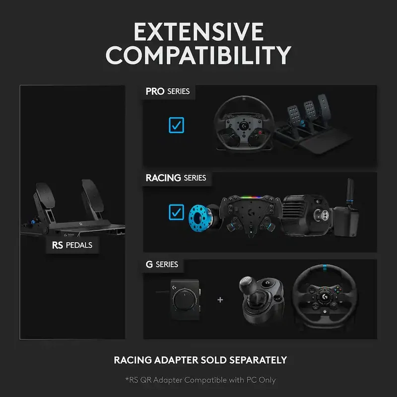 Logitech RS Pedals for PC/Playstation/Xbox (Black) (941-000306)