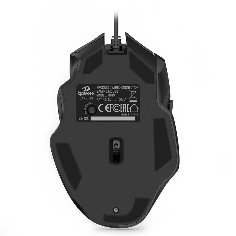 Redragon Darking M619 12800DPI Wired Gaming Mouse (Black)