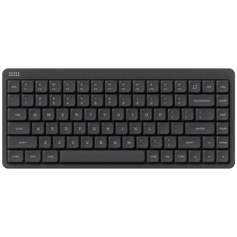 NuPhy Node75 Low-Profile Hot-Swappable 75% Wireless Mechanical Keyboard (Ink Gray) (Blush Nano Switch)