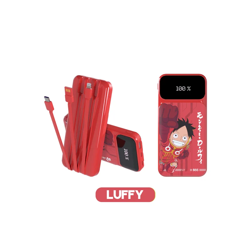 Fantech x One Piece T2A PowerPack 20000mAh Portable Power Bank with Built-In USB-C/A/Lightning Cable (Luffy, Gear 5, Nami, Zoro)