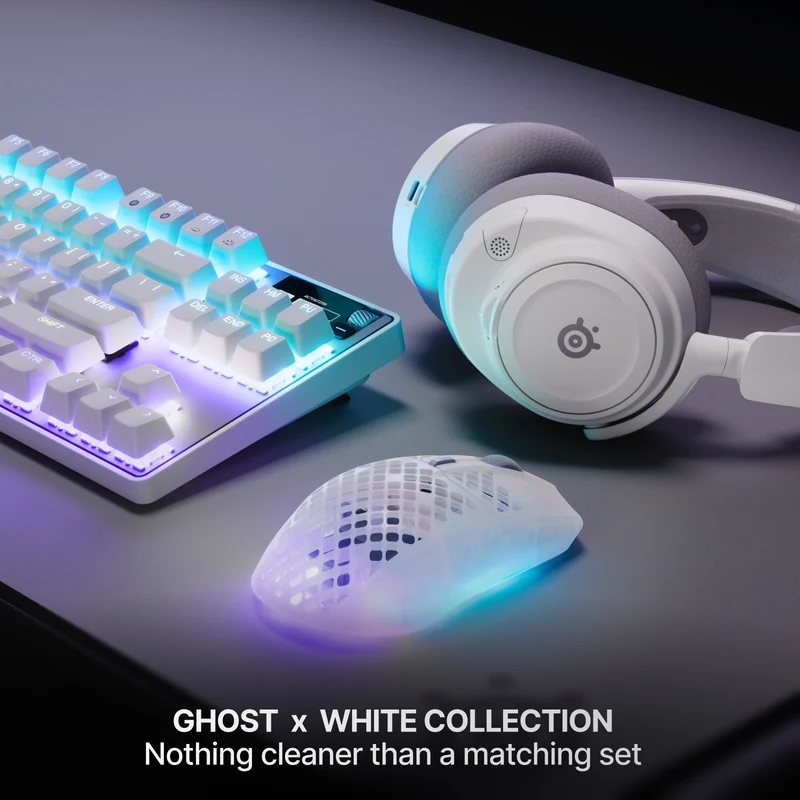 SteelSeries Aerox 3 Wireless Gen 2 4K Gaming Mouse (Ghost, Magenta Haze, Shadow)
