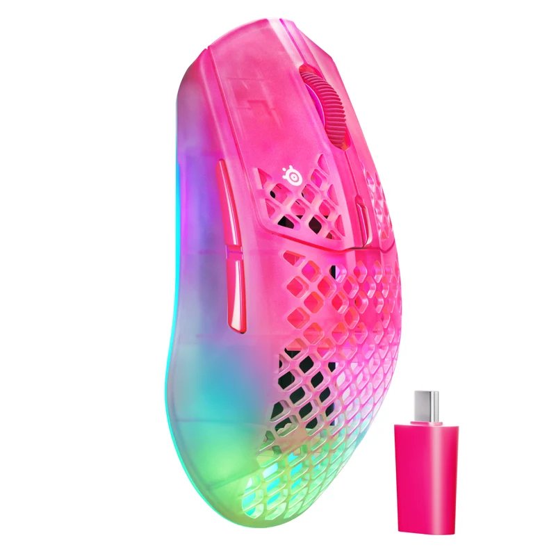 SteelSeries Aerox 3 Wireless Gen 2 4K Gaming Mouse (Ghost, Magenta Haze, Shadow)
