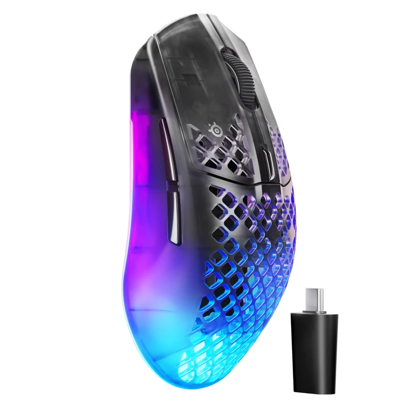 SteelSeries Aerox 3 Wireless Gen 2 4K Gaming Mouse (Ghost, Magenta Haze, Shadow)