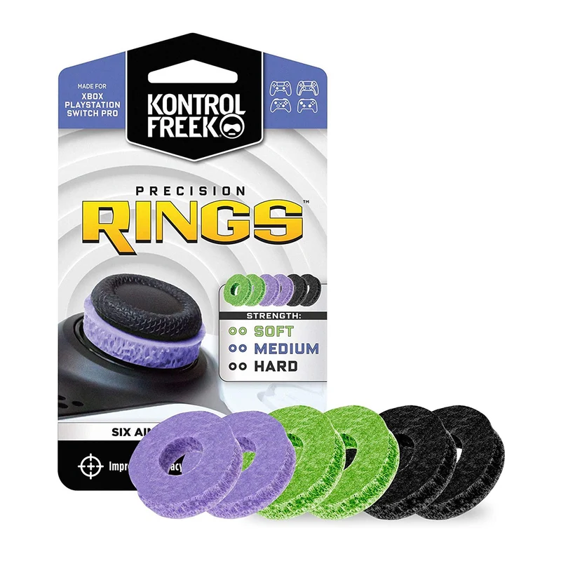 Kontrolfreek Precision Rings Mixed Pack For PS4/PS5 /Xboxone/Switch Pro Controller (Green/Black/Purple) (4005-MIX) New Packaging