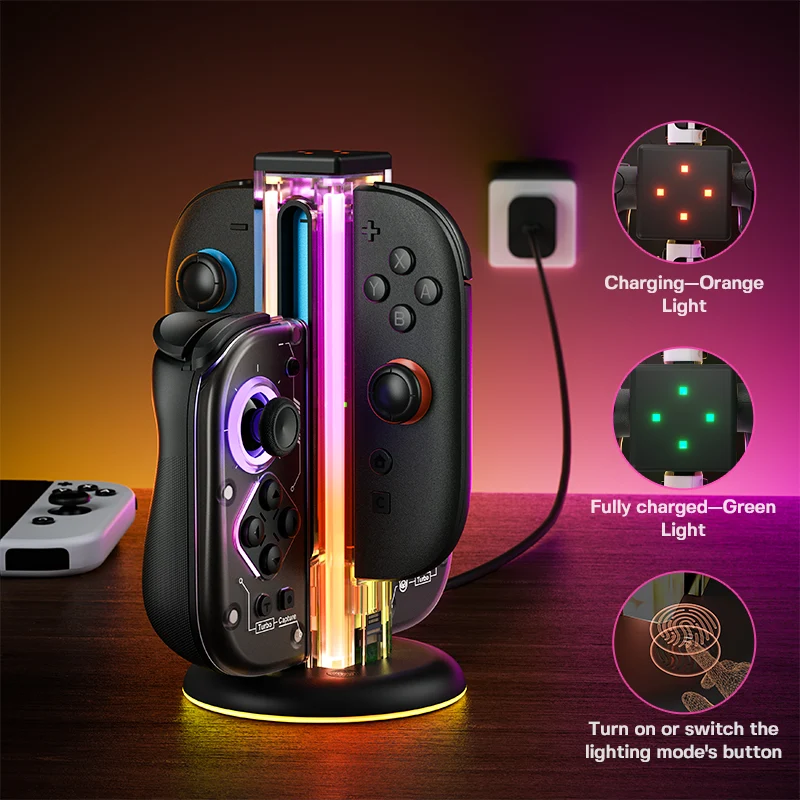 NYXI Zeus Controller Charging Dock for Nintendo Switch/Nintendo Switch 2 (NA04)