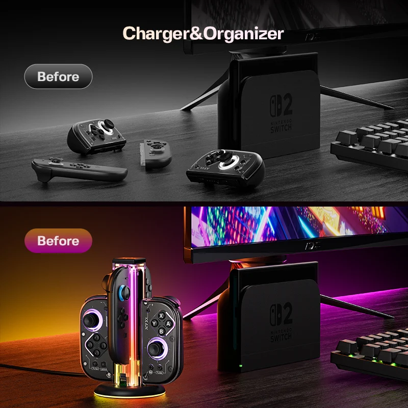NYXI Zeus Controller Charging Dock for Nintendo Switch/Nintendo Switch 2 (NA04)