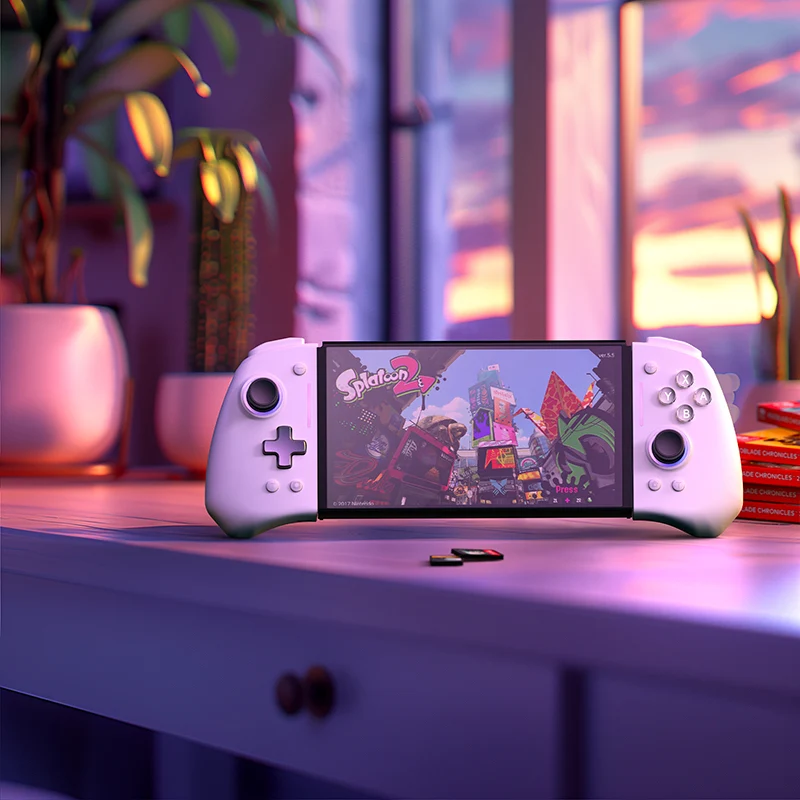 NYXI Hyperion Pro Style Wireless Joy-Pad for Nintendo Switch/Nintendo Switch Lite/Nintendo Switch OLED (White, Lawgreen)