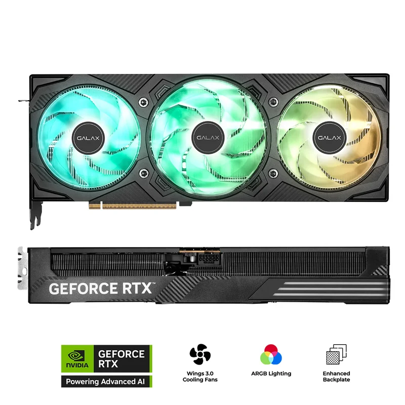 Galax GeForce RTX 5080 Ex Gamer 1-Click OC PCI-E 16GB GDDR7 Graphics Card (Black) (58NZN6MDBYEX)