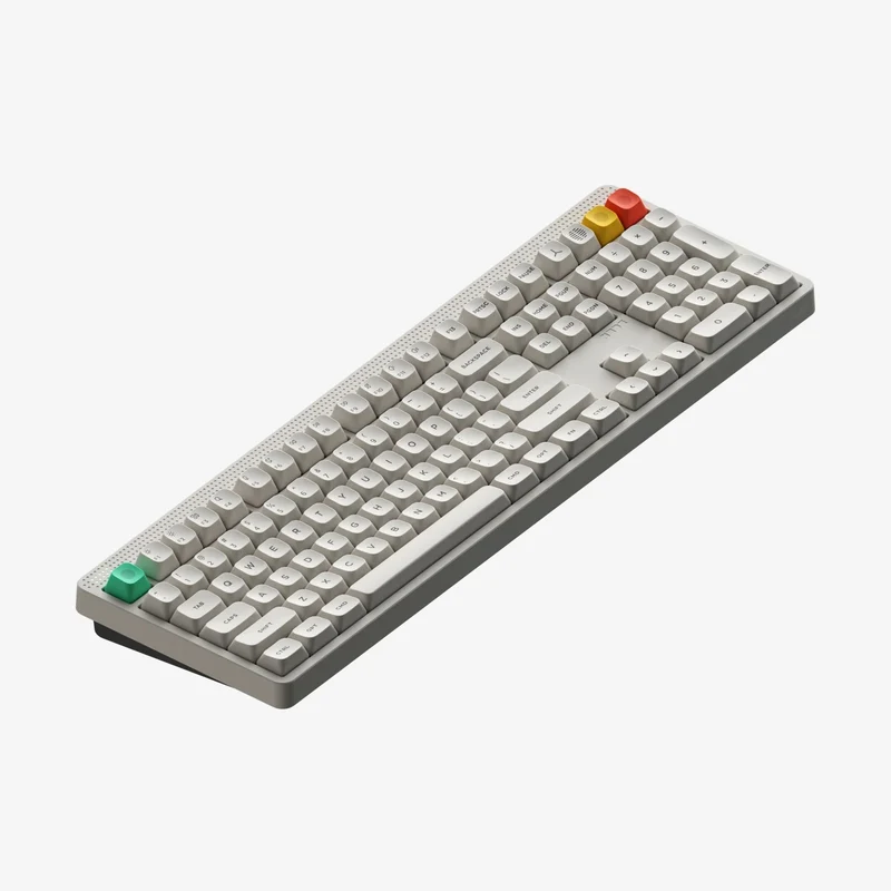 NuPhy Node100 High-Profile Hot-Swappable Full-Size Wireless Mechanical Keyboard (Blush Max Switch) (Lunar White)