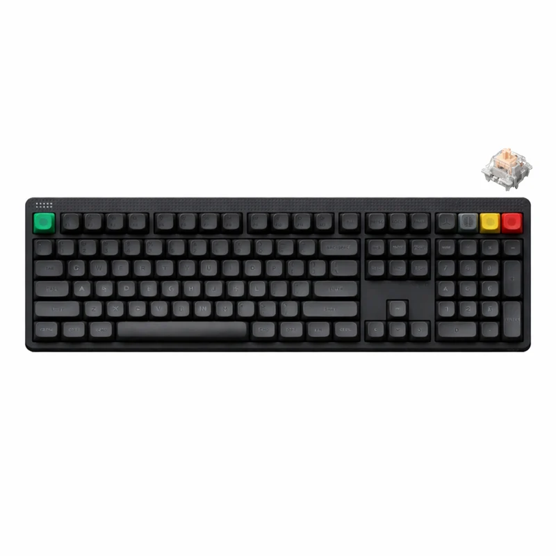 NuPhy Node100 High-Profile Hot-Swappable Full-Size Wireless Mechanical Keyboard (Ink Gray) (Blush Max Switch)