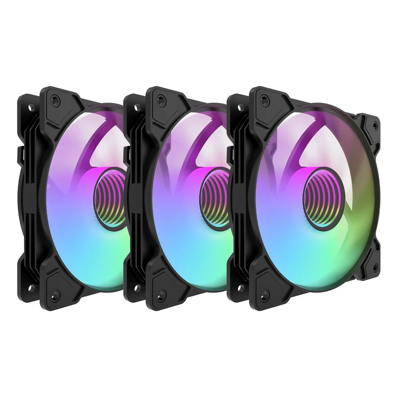 DarkFlash C8 ARGB Cooling Case Fan - 3-in-1 Pack (Black, White)