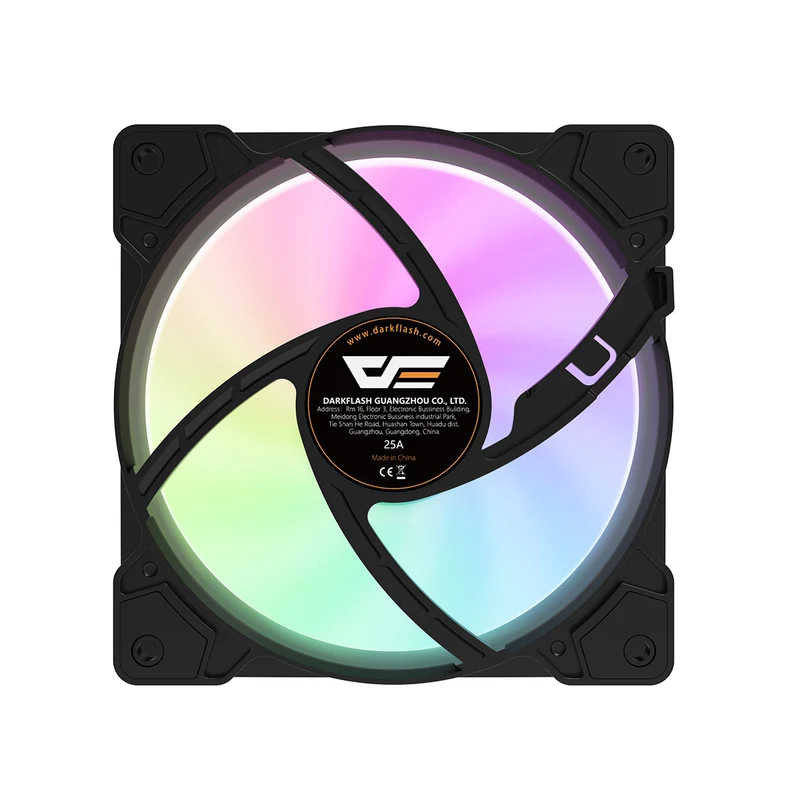DarkFlash C8 ARGB Cooling Case Fan - 3-in-1 Pack (Black, White)