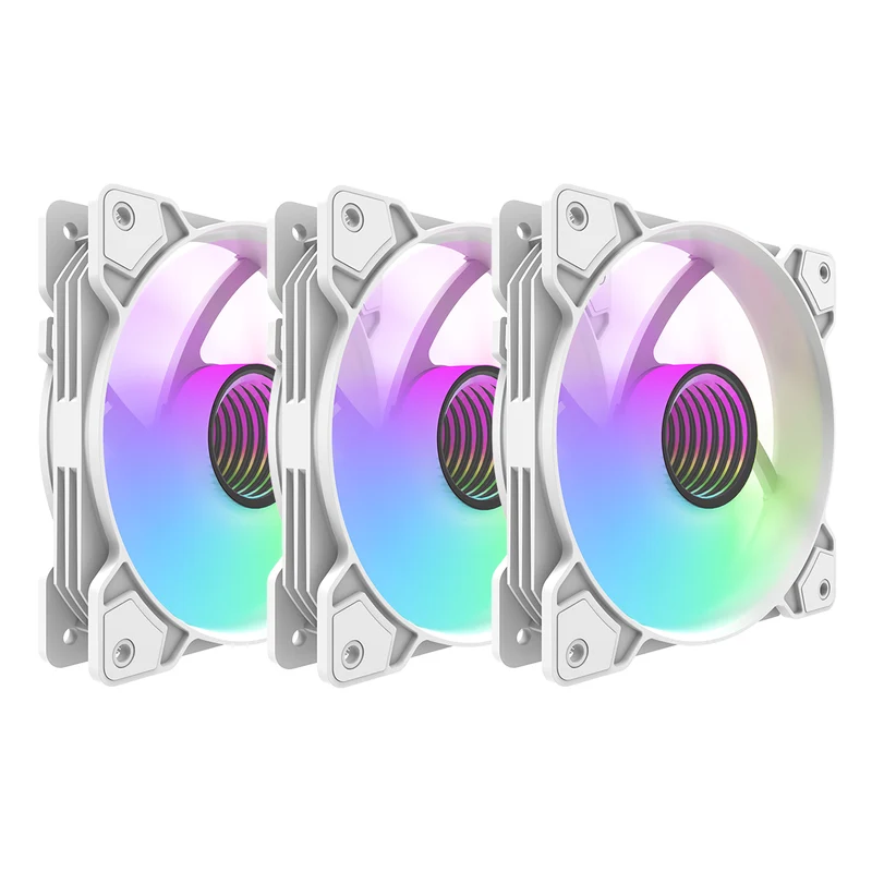 DarkFlash C8 ARGB Cooling Case Fan - 3-in-1 Pack (Black, White)