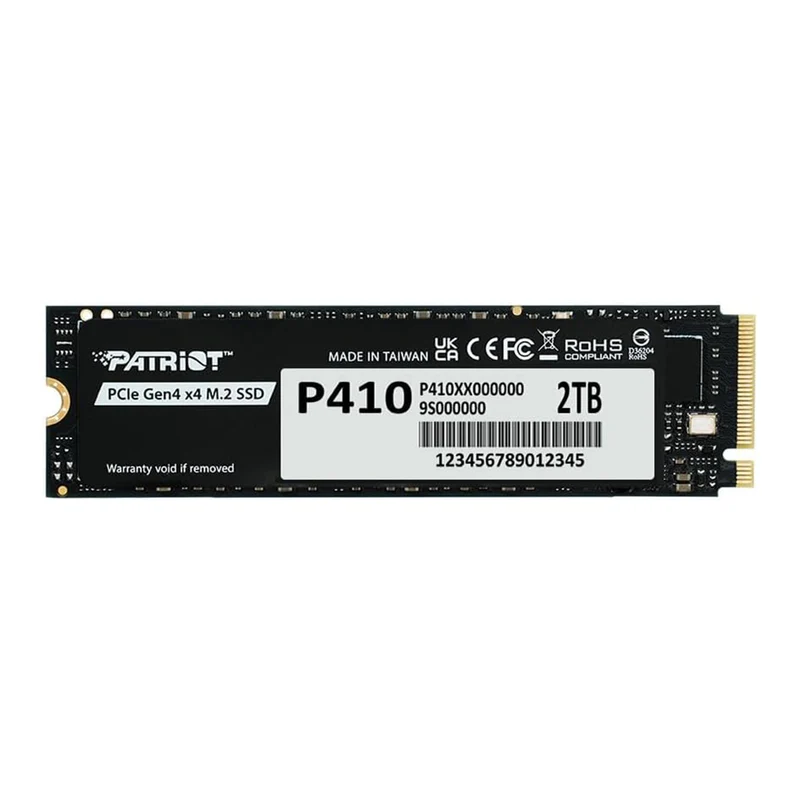 Patriot P410 2TB PCIe Gen4 x4 M.2 2280 5000MB/s Read/ 4500MB/s Write SSD (P410P2TBM28H)