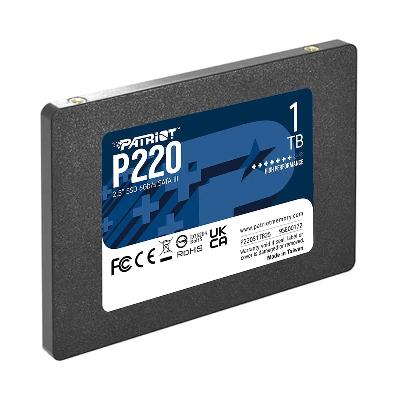 Patriot P220 2.5" 550MB/s Read/ 500MB/s Write SATA III SSD (1TB, 2TB)