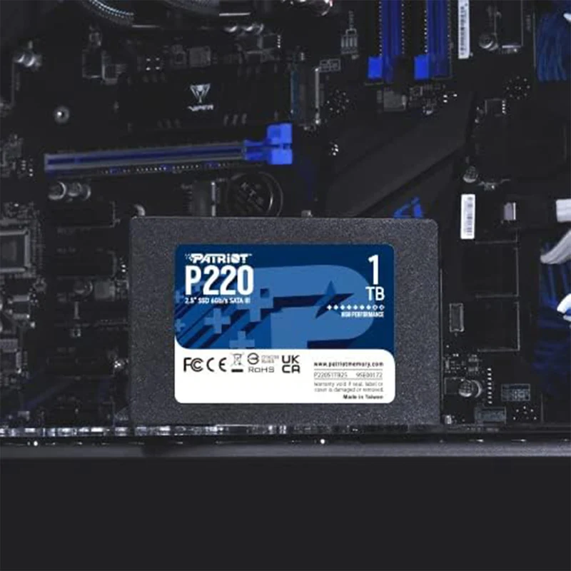 Patriot P220 2.5" 550MB/s Read/ 500MB/s Write SATA III SSD (1TB, 2TB)