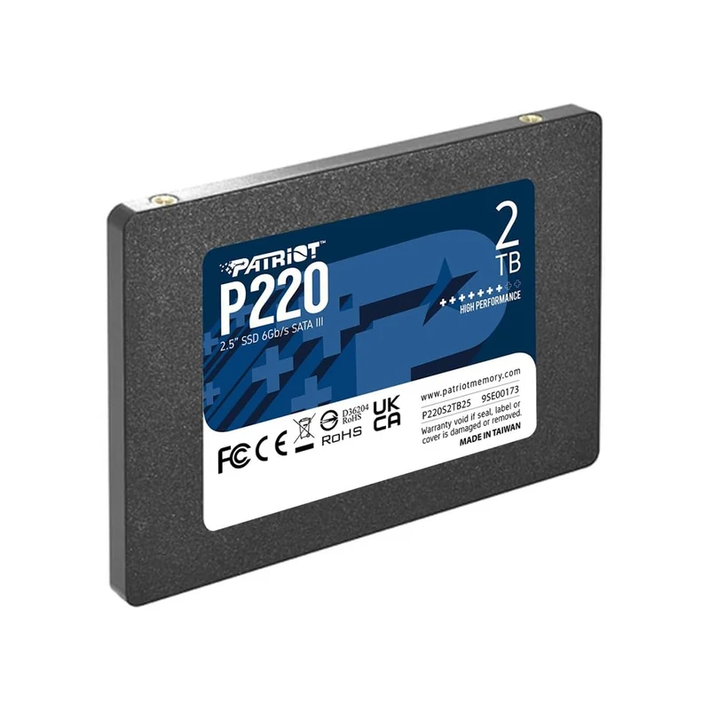 Patriot P220 2.5" 550MB/s Read/ 500MB/s Write SATA III SSD (1TB, 2TB)