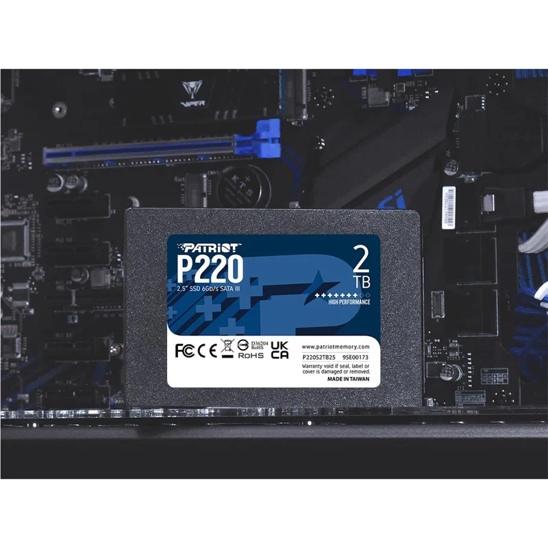 Patriot P220 2.5" 550MB/s Read/ 500MB/s Write SATA III SSD (1TB, 2TB)