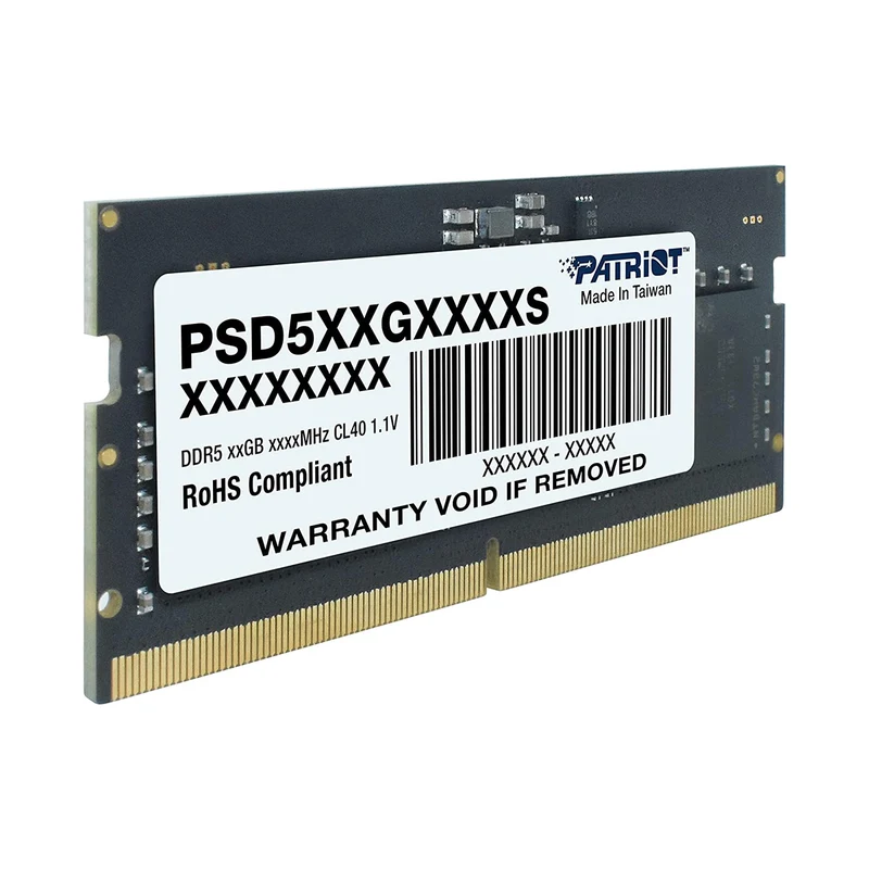 Patriot Signature Line 16GB (1x16GB) DDR5 5600MT/s CL46 SODIMM Memory (PSD516G560081S)