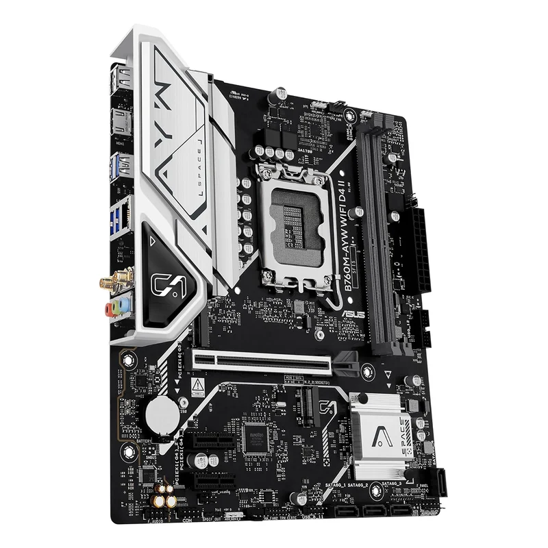 ASUS B760M-AYW WiFi DDR4 Intel Motherboard