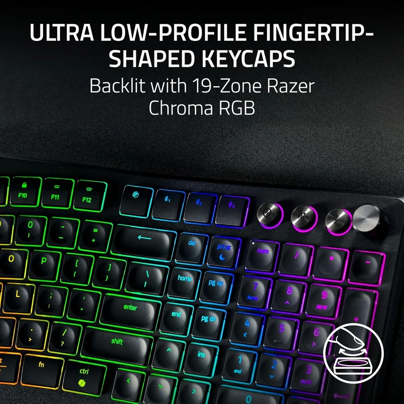 Razer Pro Type Ergo Wireless Split Ergonomic RGB Keyboard (Black)