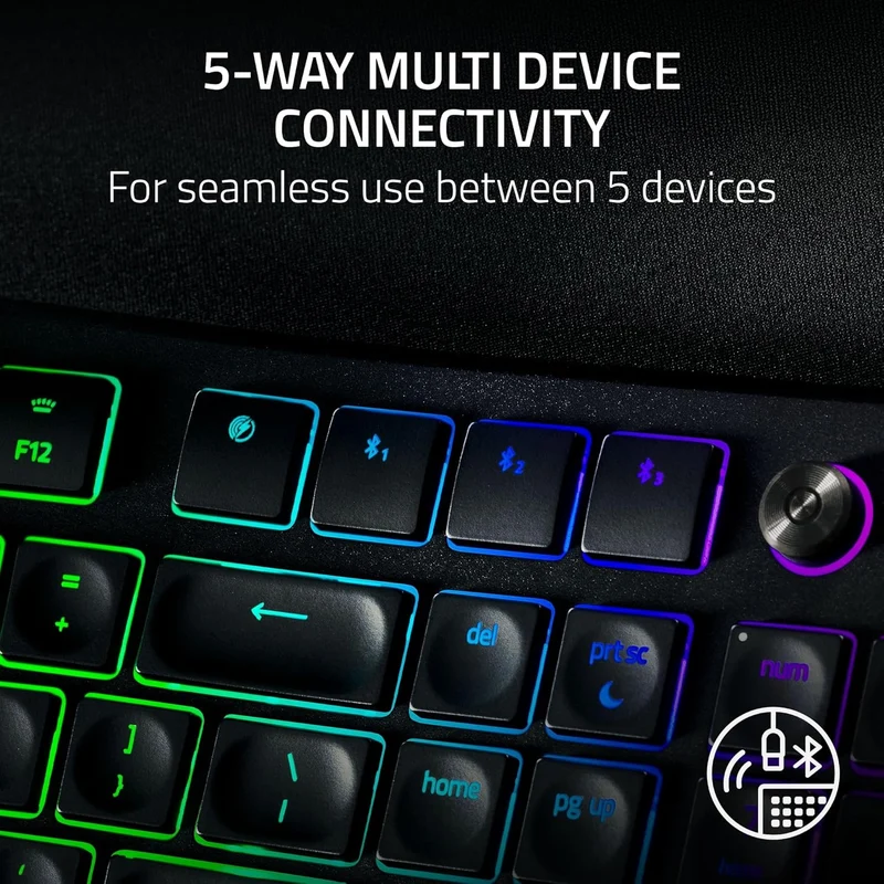 Razer Pro Type Ergo Wireless Split Ergonomic RGB Keyboard (Black)