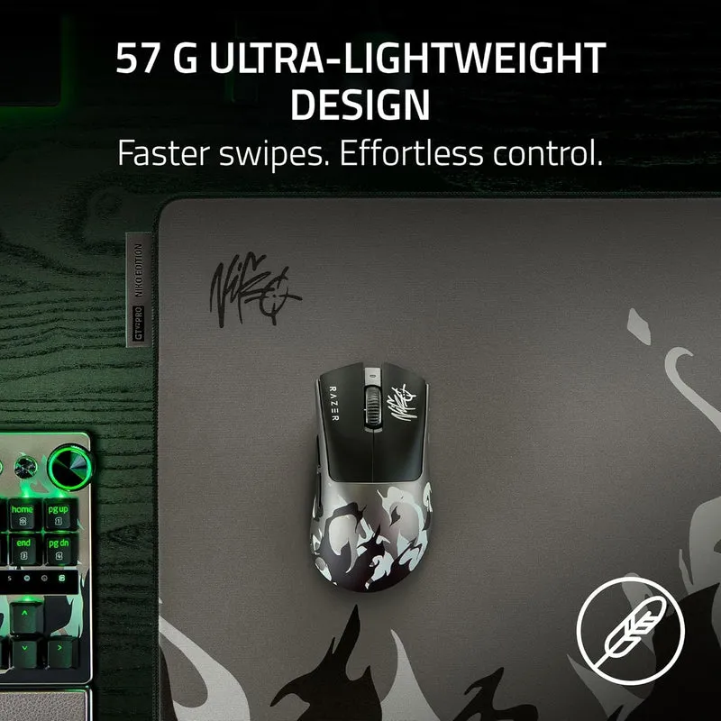 Razer DeathAdder V4 Pro Ultra-lightweight Ergonomic Wireless Esports Gaming Mouse with Razer Optical Scroll Wheel (NiKo Ed.)