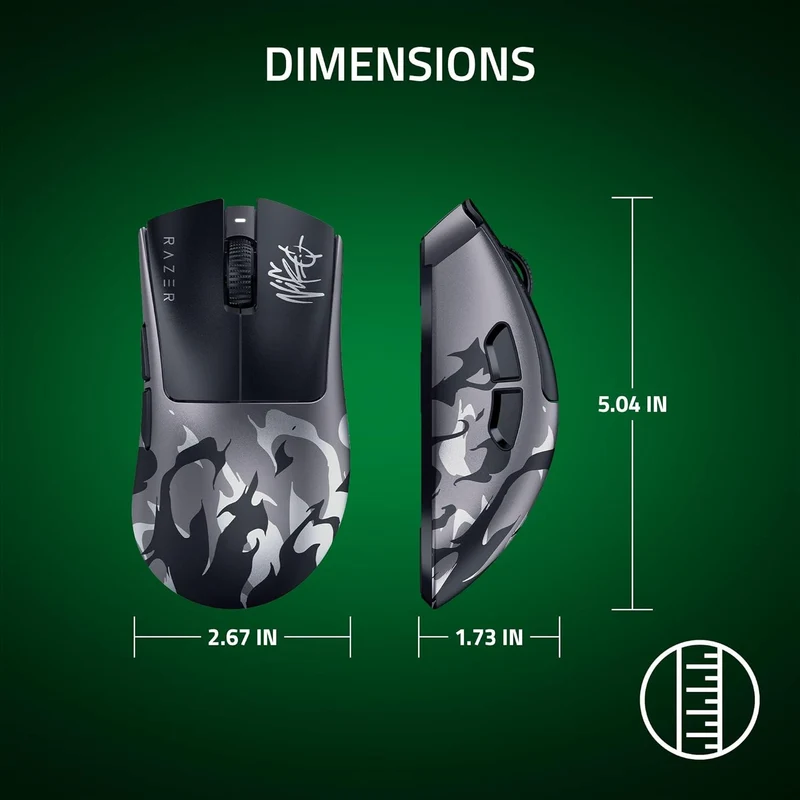 Razer DeathAdder V4 Pro Ultra-lightweight Ergonomic Wireless Esports Gaming Mouse with Razer Optical Scroll Wheel (NiKo Ed.)