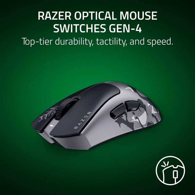 Razer DeathAdder V4 Pro Ultra-lightweight Ergonomic Wireless Esports Gaming Mouse with Razer Optical Scroll Wheel (NiKo Ed.)