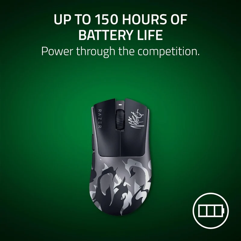 Razer DeathAdder V4 Pro Ultra-lightweight Ergonomic Wireless Esports Gaming Mouse with Razer Optical Scroll Wheel (NiKo Ed.)